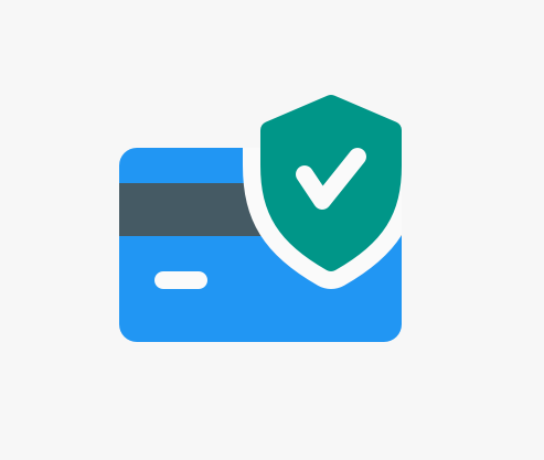Secure payment icon with lock symbol